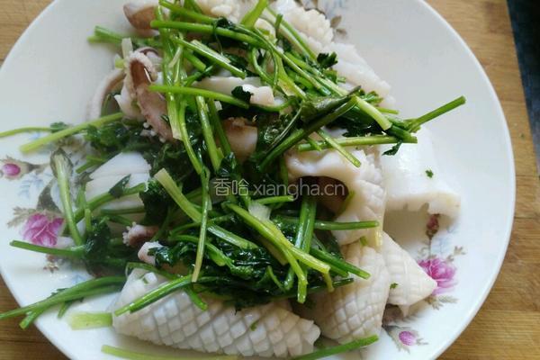 香菜炒鱿鱼卷的做法图解10