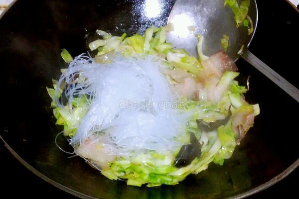 包菜粉丝回锅肉的做法图解8