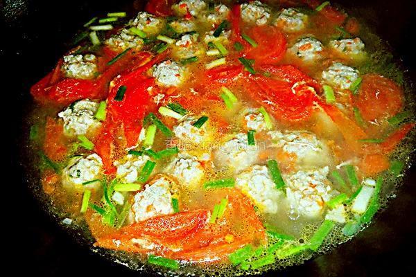 肉圆番茄汤（团圆）的做法图解8