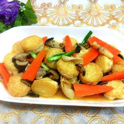 香菇焖口袋豆腐的做法[图]