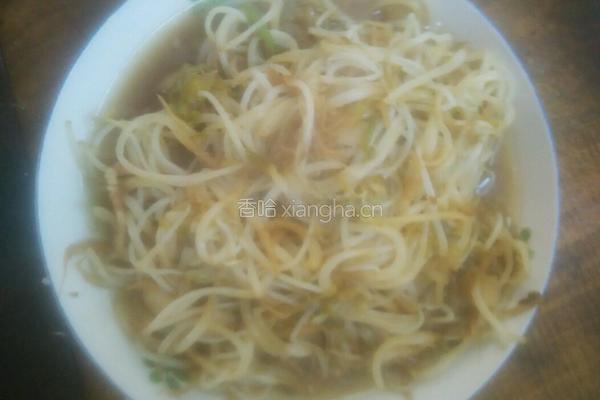 肉丝炒绿豆芽的做法图解5