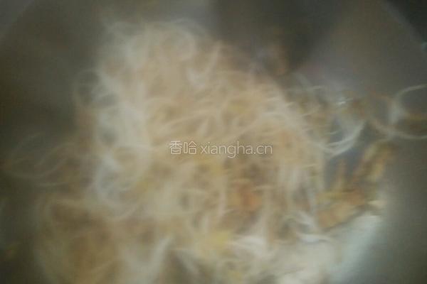 肉丝炒绿豆芽的做法图解4