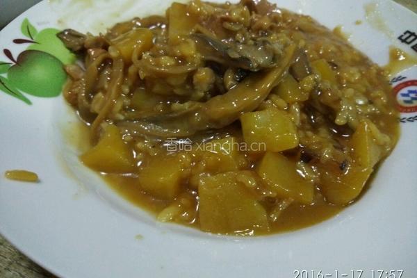 鸡肉鲜蘑土豆饭的做法图解11