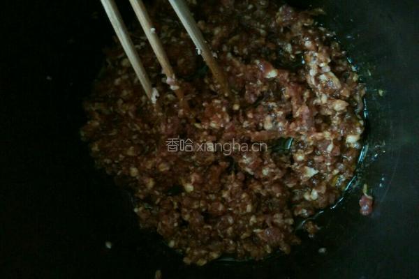 烧麦（韭菜肉）的做法图解2
