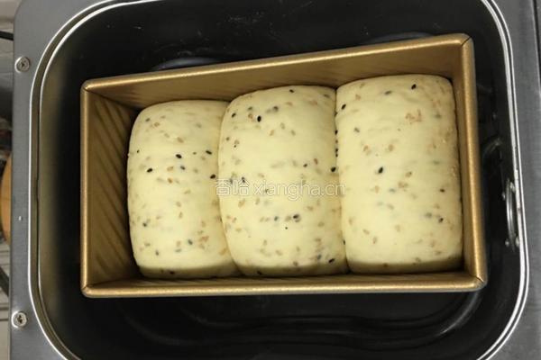面包机版黑芝麻牛奶吐司的做法图解10