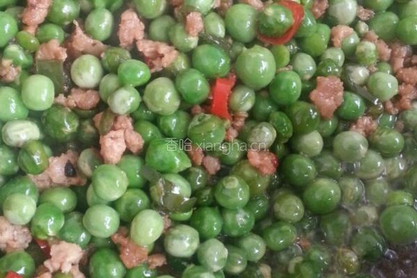 肉沫鲜豆粒的做法图解2