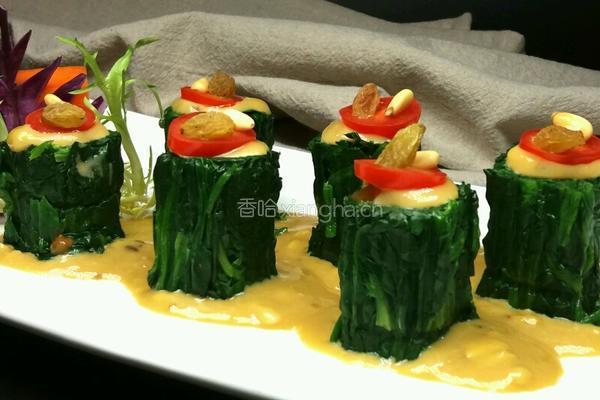 鸿运当头大波来(法式酱汁菠菜桩)的做法图解9