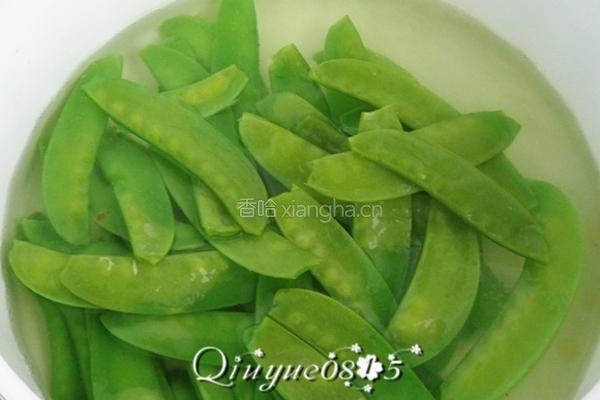 蒜香荷兰豆的做法图解3