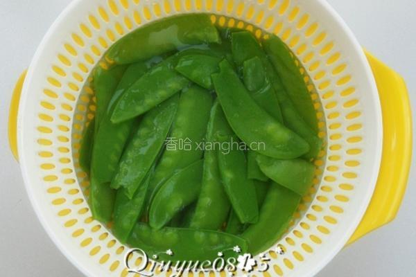 蒜香荷兰豆的做法图解4