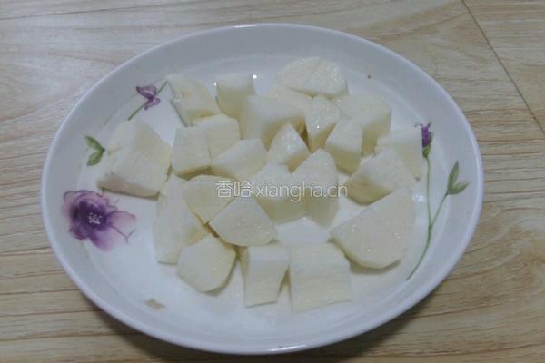 红烧肉炖山药的做法图解3
