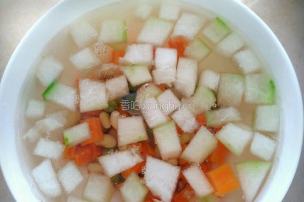 冬瓜双豆的做法图解6