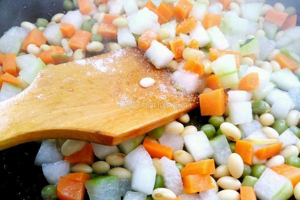 冬瓜双豆的做法图解9