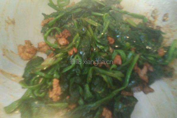 肉沫鸡蛋炒菠菜的做法图解6