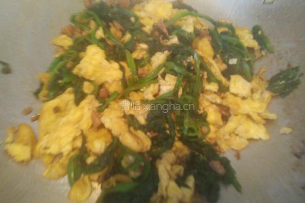 肉沫鸡蛋炒菠菜的做法图解7
