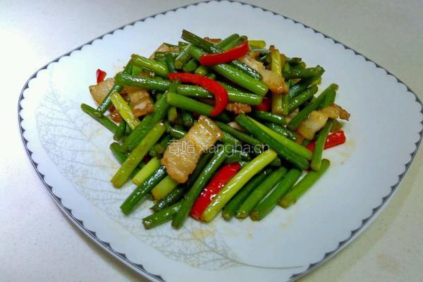 蒜苗炒肉片