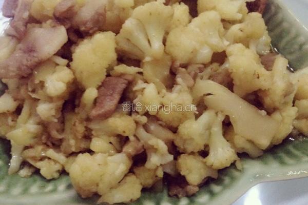 肉炒菜花的做法图解4