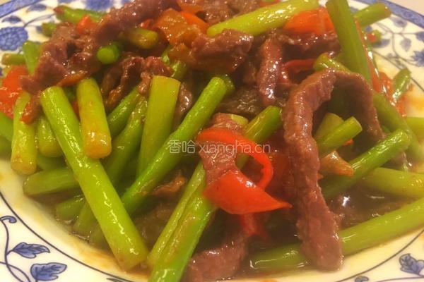 蒜苔炒牛肉的做法图解10