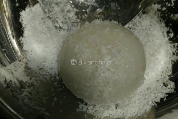 椰丝芝麻糯米糍的做法图解4
