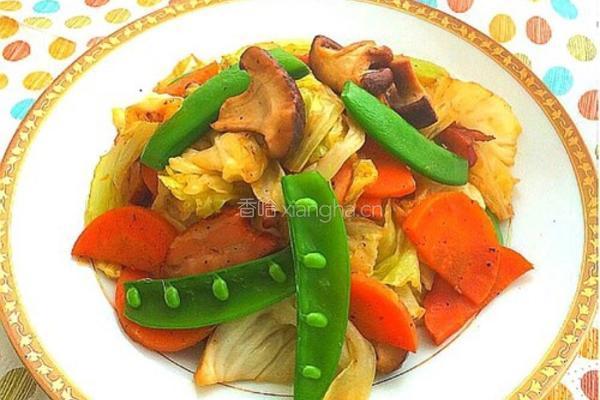 培根炒四色时蔬的做法图解11