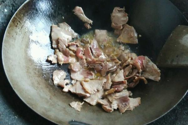 青蒜炒肉片的做法图解4