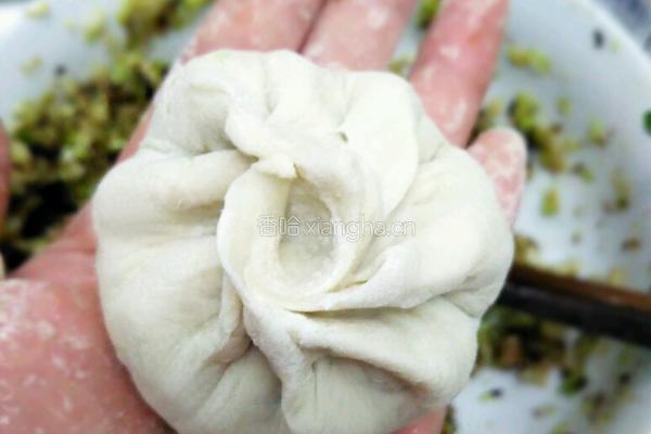 白菜剩扣肉包子的做法图解13