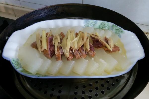 腊鸭腿蒸冬瓜的做法图解7