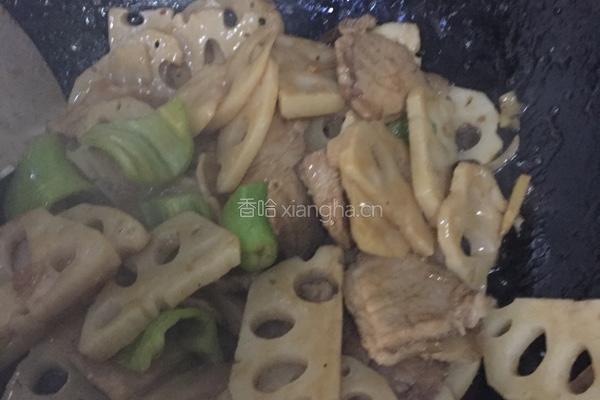莲藕回锅肉的做法图解7