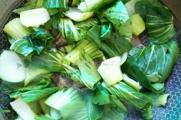 油菜熘肉片的做法图解4