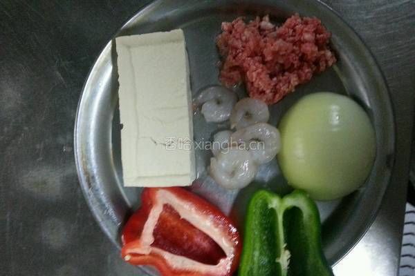 肉末虾仁豆腐的做法图解1