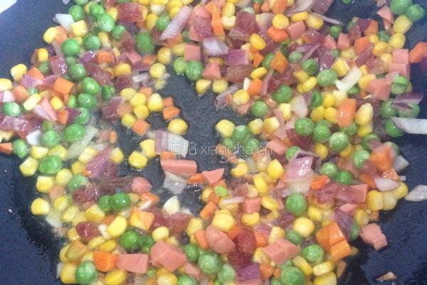 黄金杂蔬炒饭的做法图解5