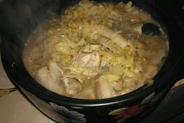 砂锅酸菜白肉的做法图解10