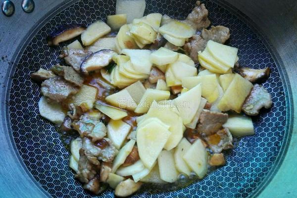 土豆炒香菇肉片的做法图解5
