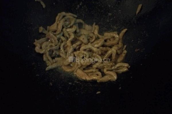 肉丝干豆腐皮的做法图解2