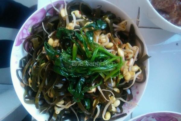 凉拌豆芽海带