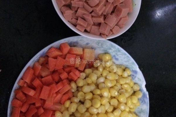 三色玉米粒的做法图解1