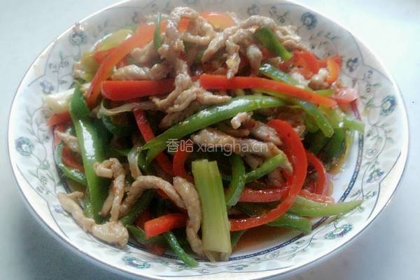 青红椒炒肉丝