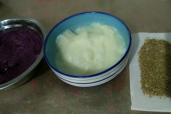 紫薯山药蜂蜜糕的做法图解3