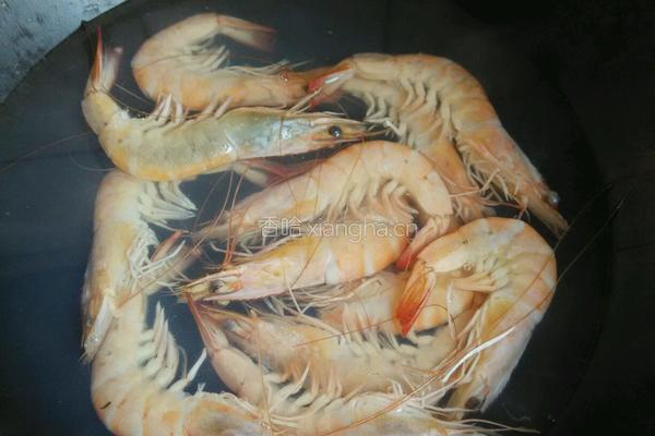 蒜蓉油菜大虾的做法图解4