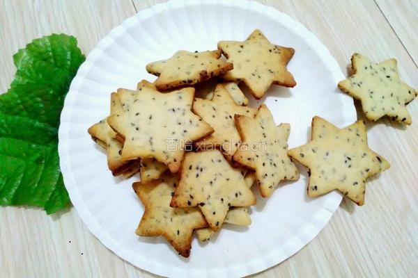 炼乳黑芝麻星星饼干的做法图解11