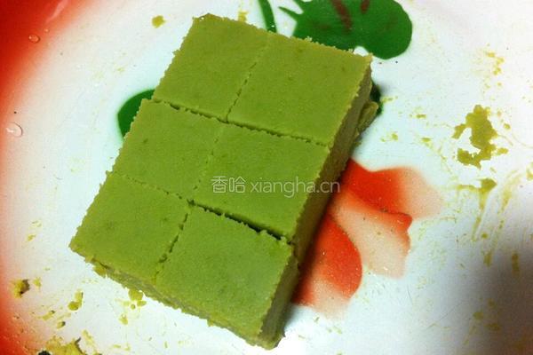 抹茶淡奶油小方糕的做法图解6