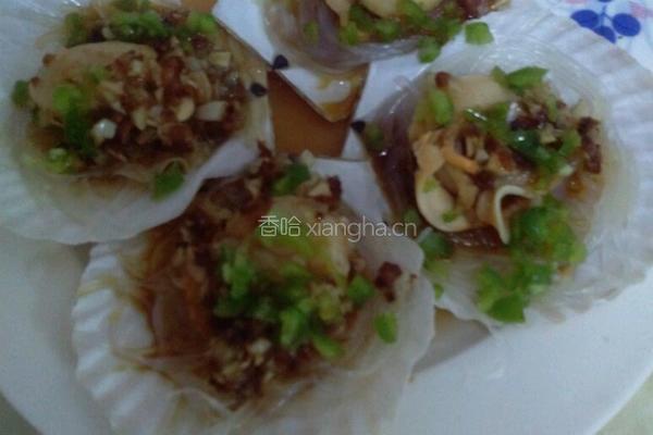 蒜蓉粉丝蒸扇贝的做法图解4