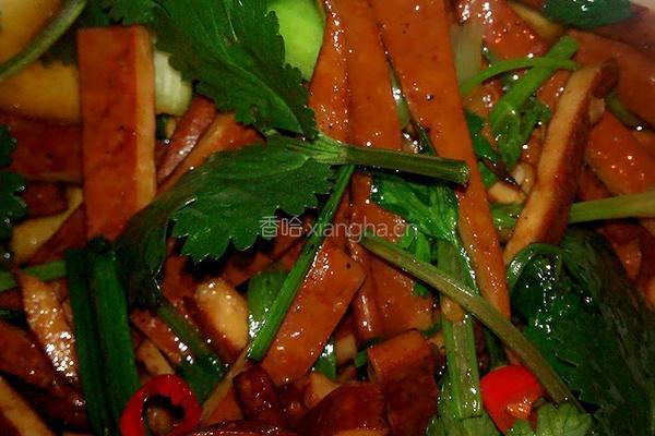 尖椒香菜豆干的做法图解8