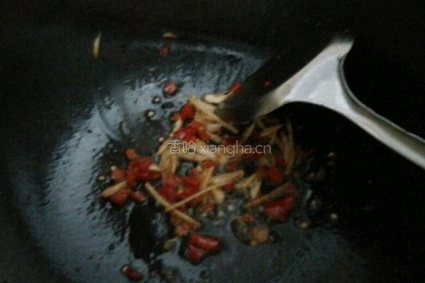 剁椒炒白菜干肉丝的做法图解5