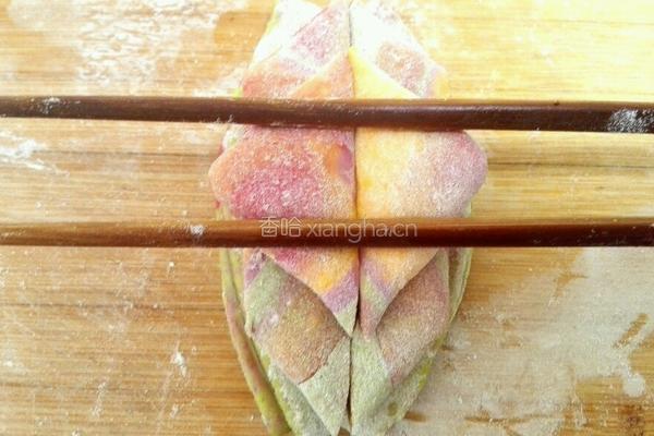 彩色大花卷的做法图解12