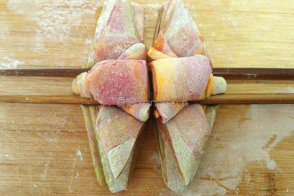 彩色大花卷的做法图解13