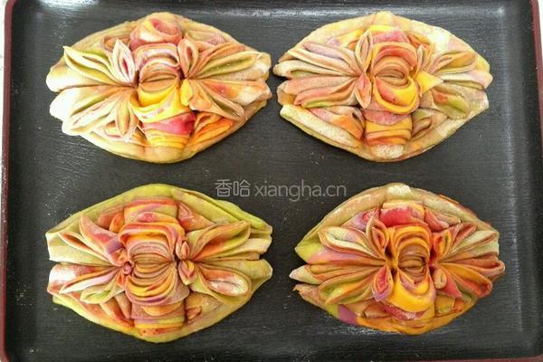 彩色大花卷的做法图解16