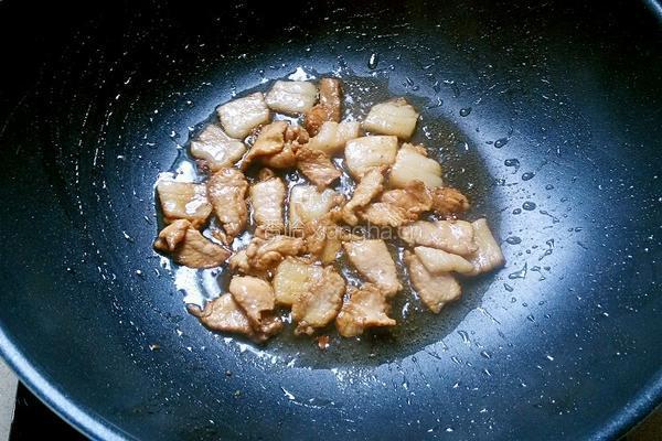 香芹腐竹炒肉片的做法图解5