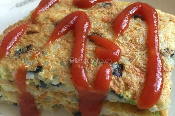 香煎冷饭的做法图解3