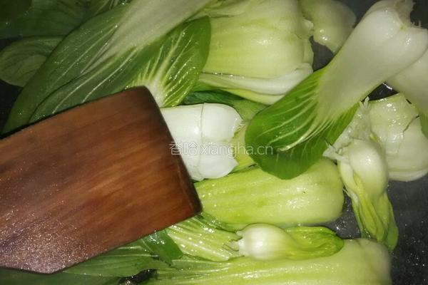 爆炒小油菜的做法图解5