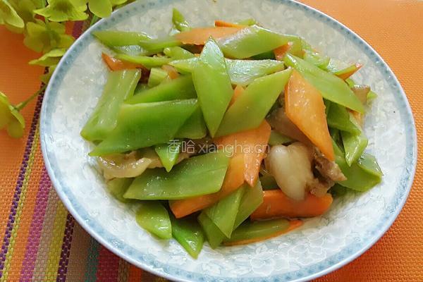莴苣胡萝卜片炒肉